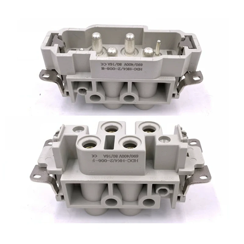 80A 4+2 Pin Heavy Duty Connector ထည့်သွင်းပါ။