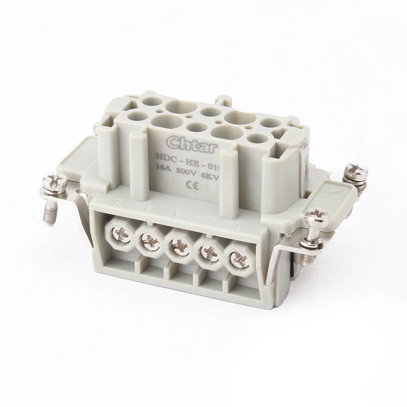 M/F 10 Pin Heavy Duty Connector ကို ထည့်သွင်းပါ။