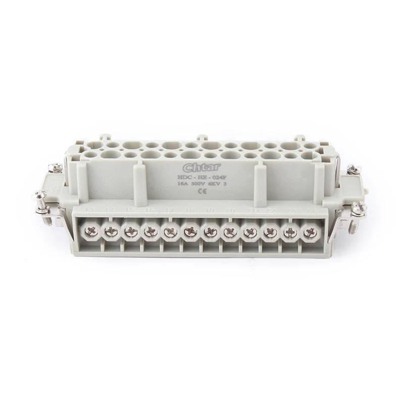 M/F 24 Pin Heavy Duty Connector ကို ထည့်သွင်းပါ။