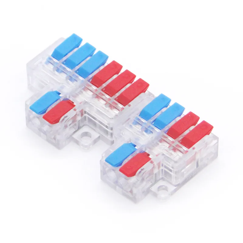 နှစ်ချက်မှ အထွက်လေးခုပါ Splicing Wire Quick Connectors များ